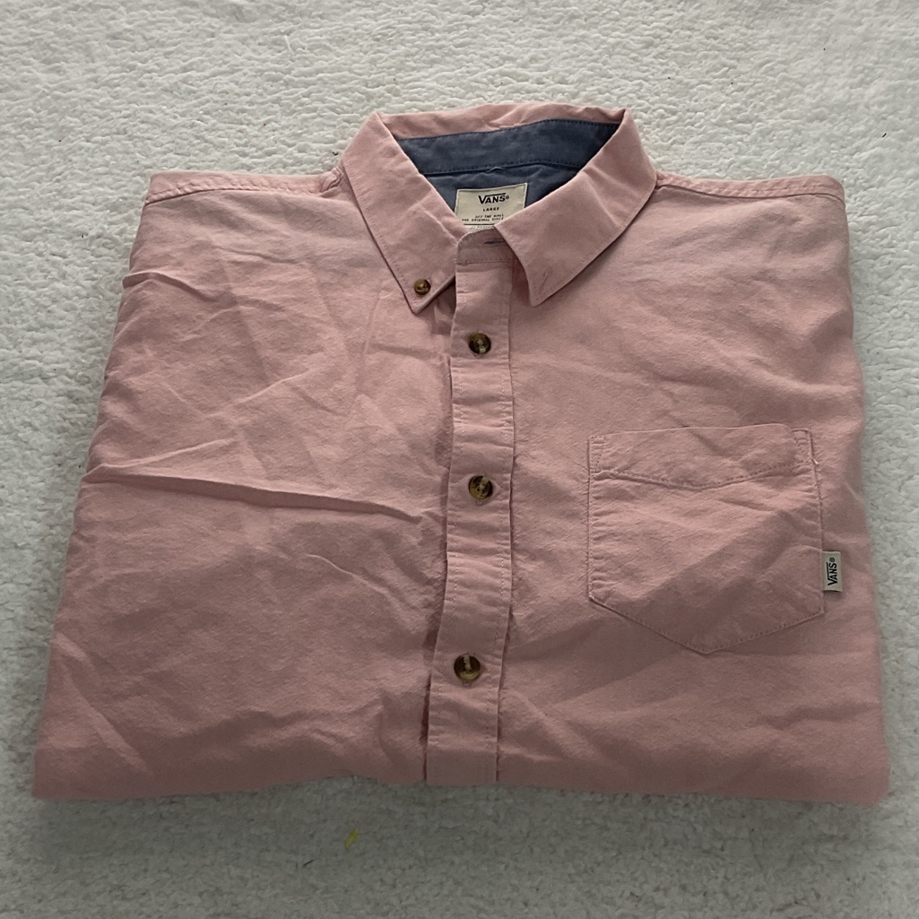 Vans Light Pink Casual Button Down Shirt